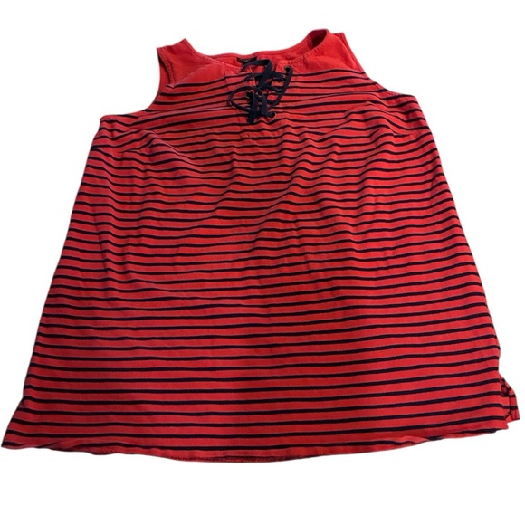 Talbots Dresses & Skirts - Talbots Nautical Dress Women’s 2X Sleeveless Vintage Dress Red Navy Striped Tank